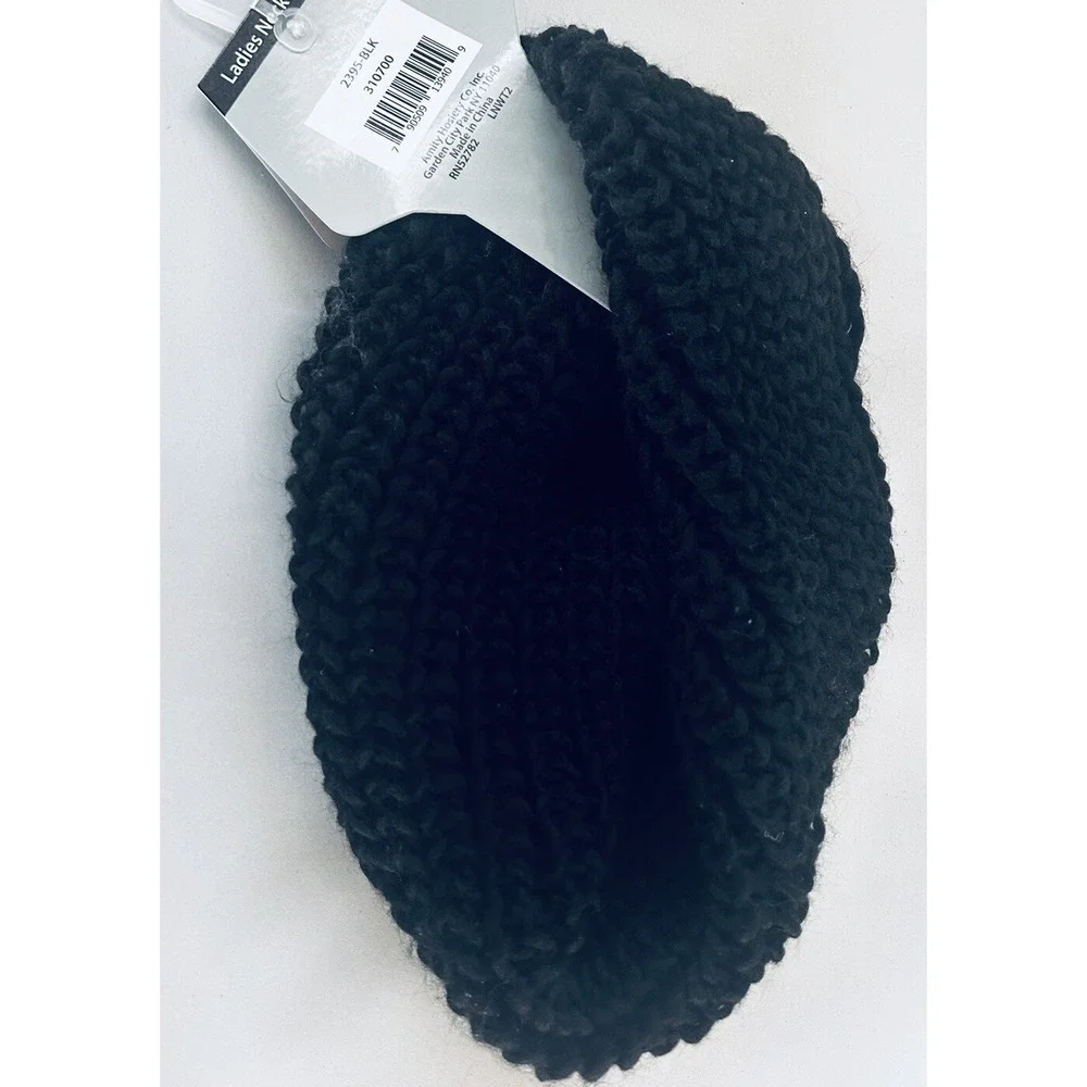 Amity Cold Guard Women's Black Knit‎ Neck & Head Warmer NEW Super Nice BxE